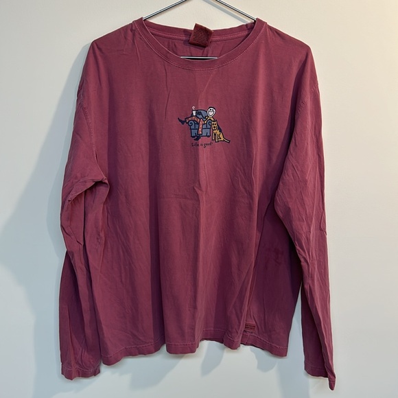 Life is good brand long sleeve shirt, size XL, color pink - Picture 2 of 7